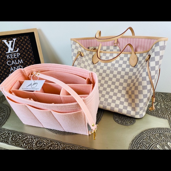 🙀😻LV Neverfull MM Purse Organizer Rose Ballerine - Picture 5 of 15